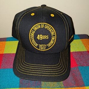 International Union of Operating Engineers 49ers Embroidered Logo Snapbk Hat Cap